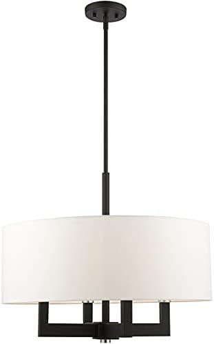 Livex Lighting Cresthaven 4 - Light Chandelier in  Black