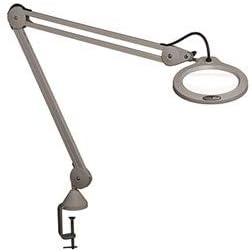 45" Adjustable Arm LED Magnifying Lamp with Clamp-On Mount