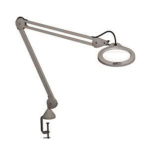 45" Adjustable Arm LED Magnifying Lamp with Clamp-On Mount