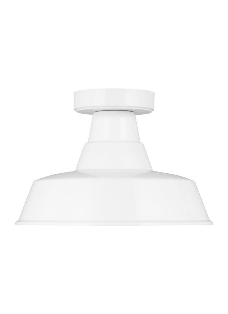 Fisher Outdoor Flush Mount - White / 12"Dia