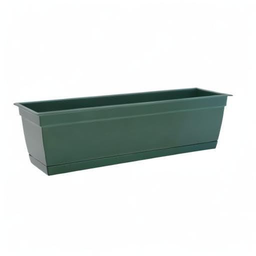 Bloem Dayton 6.87 in. H X 24 in. W Plastic Ocean Series Window Box Turtle Green