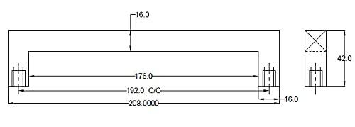 Richelieu Hardware BP9466192900 Sheffield Collection 7 9/16-inch (192 mm) Center-to-Center Matte Black Traditional Rectangular Pull Handle for Barn Doors, Cabinets, Drawers, and Furniture