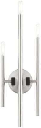 Livex Lighting Denmark 3 - Light Wall Light in  Brushed Nickel