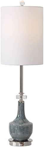 Uttermost Piers 33 1/2" HIgh Mottled Blue Ceramic Buffet Table Lamp