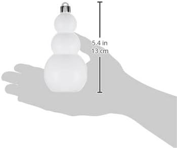 Shatterproof White Plastic Christmas Ornament Set