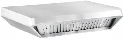 Cosmo 36 in. Ducted Under Cabinet Range Hood in Stainless Steel with Push Button Controls, Permanent Filters, LED Lights