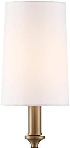 Vibrant Gold Geometric Sconce with White Glass Shade