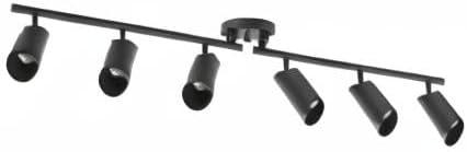Modern 3.8 ft. Matte Black Foldable Hard Wired Indoor Track Lighting Kit with Adjustable Step Heads