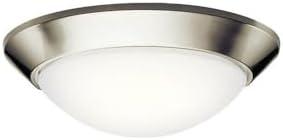 Ceiling Space 16.5" 2 Light Flush Mount with Satin Etched Cased Opal in Brushed Nickel