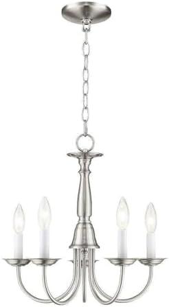 Livex Lighting Home Basics 5 - Light Chandelier in  Brushed Nickel