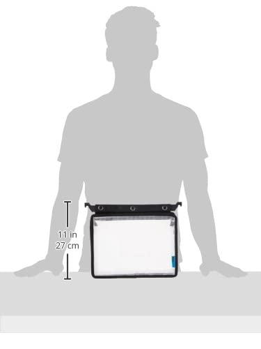 Advantus Expanding Zipper Pouch Clear Mesh Letter Size Zipper Binders, Black