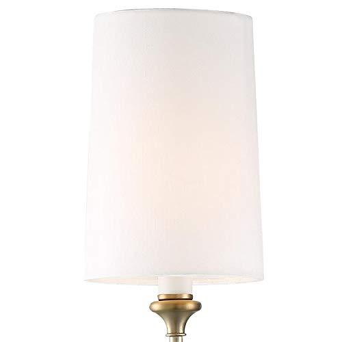 Sylvan Vibrant Gold Brass 2-Light Dimmable Sconce with Silk Shade