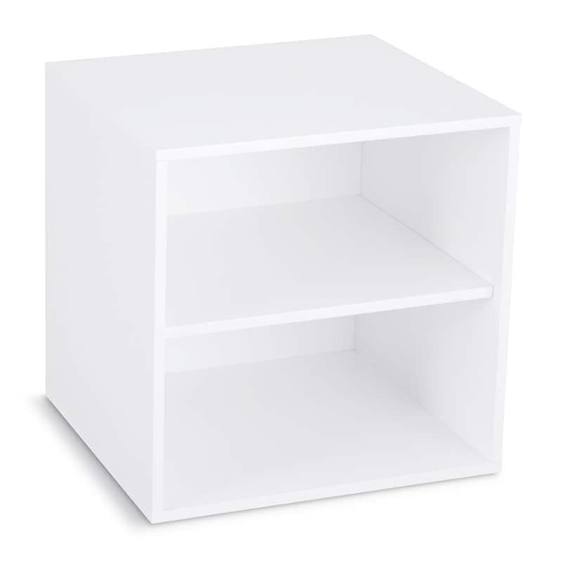 16" White Modular Cube with Shelf by Simply Tidy®