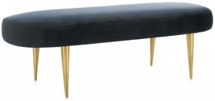 Corinne Oval Bench - SFV4704 - Navy/Gold - Safavieh Couture