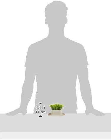 Beige Faux Grass Pen and Phone Stand with Tray