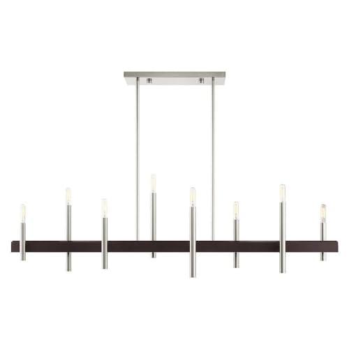 Livex Lighting Denmark 8 - Light Chandelier in  Brushed Nickel
