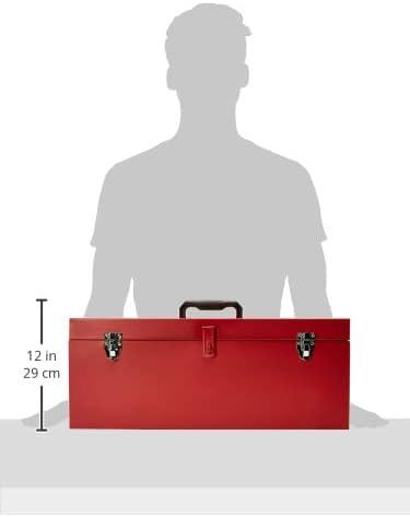 Urrea Industrial 25 In Metal Tool Box With Plastic Handle And Metallic Tray