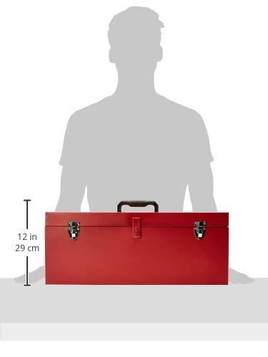 Urrea Industrial 25 In Metal Tool Box With Plastic Handle And Metallic Tray