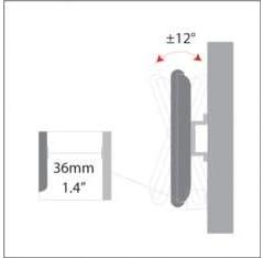 Amer Mounts Tilting Flat Panel Wall Mount Bracket for Monitors/TVs Supports Flat Panel Sizes 13" to 27" EZW1327 - EZW1327 low-profile wall mount is made for most 13"-27" LED, LCD flat panel Monitor...