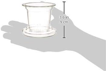 Teabloom Universal Glass Tea Infuser with Multi-Functional Lid - Lead-Free and Non-Toxic Glass Filter for Loose Tea Leaves