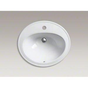 Pennington Ceramic Oval Drop-In Bathroom Sink with Overflow