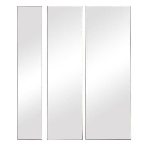 Uttermost Rectangular Vanity Decorative Wall Mirrors Set of 3 Modern Gold Leaf Metal Frame 16" Wide for Bathroom Bedroom Office