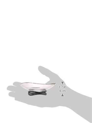 QIXIAN Braid Centerpiece Bowl | Fruit Display Bowl | Decorative Bowl for Table Décor or Kitchen Counter | Chrome Plate and Glass | Modern Centerpiece | 11-Inch