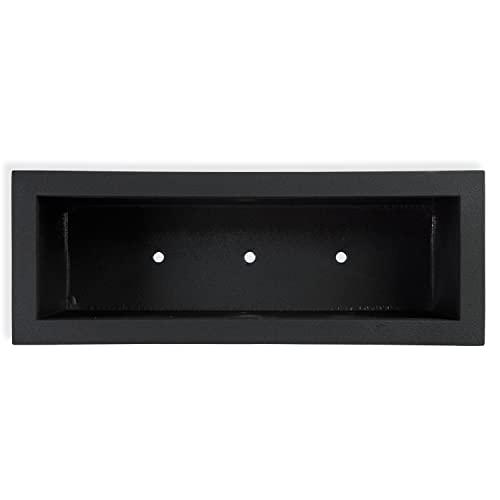 Modern Black Rectangular Trough Planter 46" L for Outdoor & Indoor