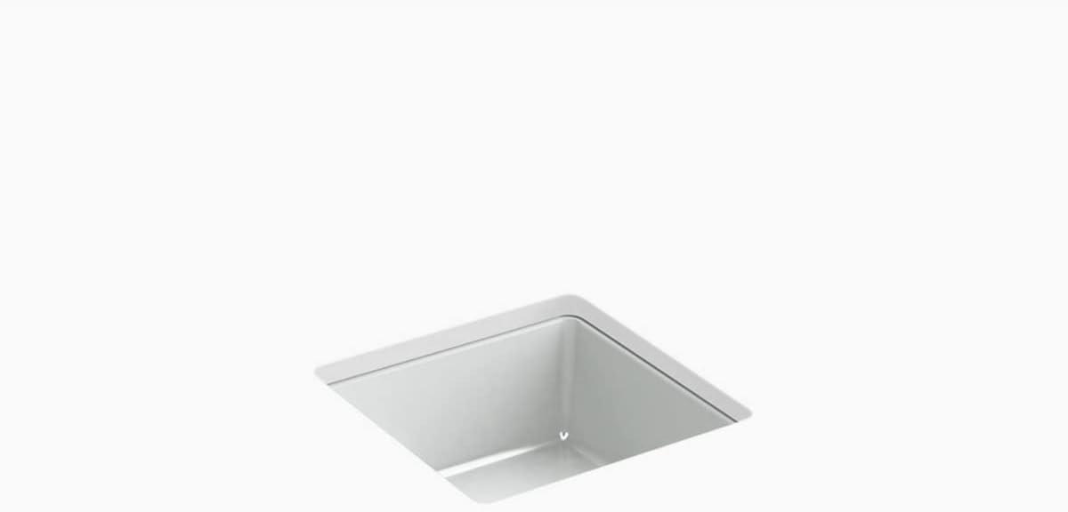 Verticyl Vitreous China Square Undermount Bathroom Sink with Overflow