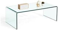S&M Modern Rectangle Glass Coffee Table, Clear