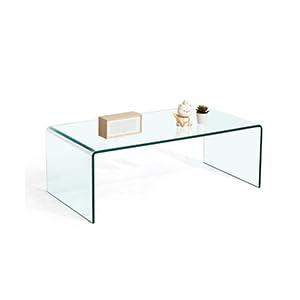 S&M Modern Rectangle Glass Coffee Table, Clear