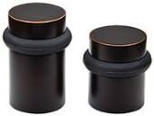 Flat Black Brass Cylindrical Floor Door Stop