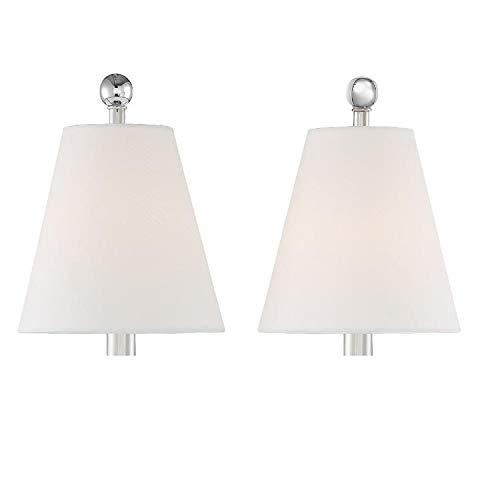 Dark Bronze 2-Light Sconce with White Silk Shades