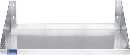 Amgood 12 in. x 36 in. Stainless Steel Wall Shelf with Side Guards