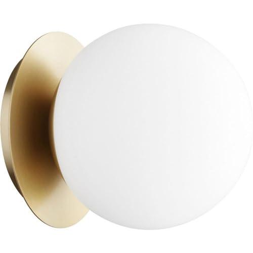 339-1-80-Quorum Lighting-1 Light Wall/Flush Mount in Transitional style - 6 inches wide by 7 inches high-Aged Brass Finish