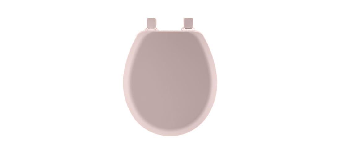 Cameron 41EC Wood Toilet Seat, Never Loosens and Easily Removes for Cleaning, ROUND