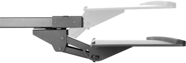 Adjustable Black Steel and Plastic Under-Desk Keyboard Tray