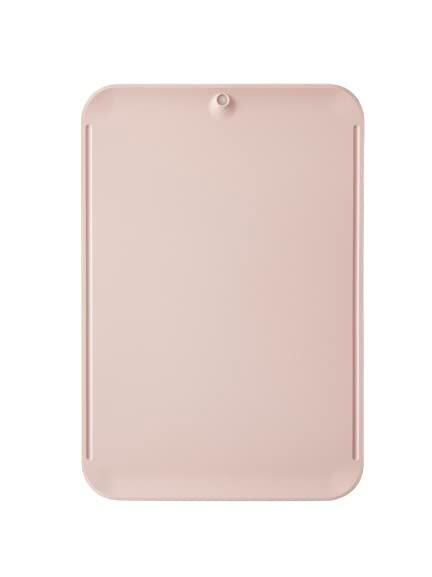 Premium Upgraded doblé Non-Scratch Flexible Cutting Board for Chopping, Scratch Free, Juice Grooves with Easy Grip Handle, Non-Slip Dishwasher Safe for Kitchen 9.3" x 13.7" (Baby Pink)
