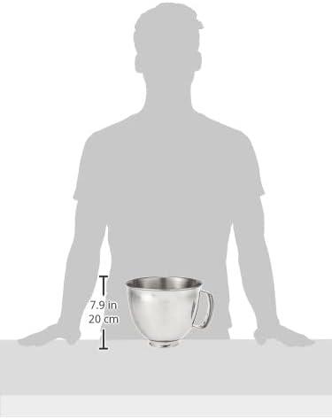 KitchenAid 3.5 Quart Polished Stainless Steel Bowl with Handle - KSM35SSFP
