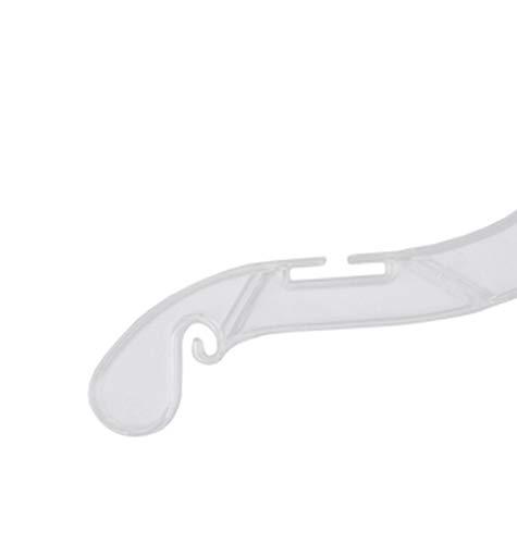 Unbranded 414 Clear Plastic Junior Dress Hangers, Swivel Metal Hook and Notches for Straps, Super Heavy Weight, 14" - (Pack of 100)