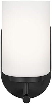 Generation Lighting 41160-112 Oslo One - Light Wall/Bath Sconce Vanity Style Fixture, Midnight Black