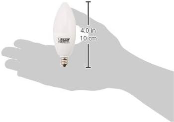 Warm White Frosted LED Candelabra Bulbs, 3-Pack