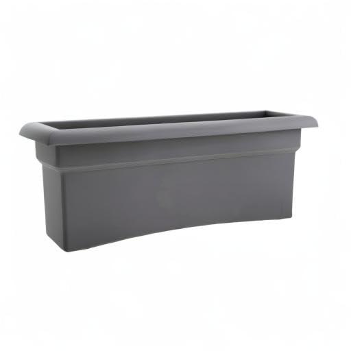 Bloem 26"x11" Veranda Rectangular Window Deck Box Planter Charcoal