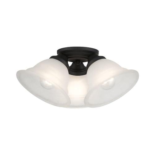 Livex Lighting Wynnewood 3 - Light Flush Mount in  Black