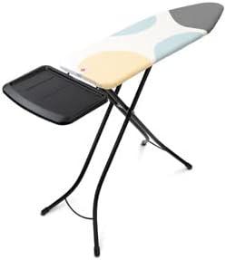 Freestanding Ironing Board with Steam Unit Holder and Multicolor Cover