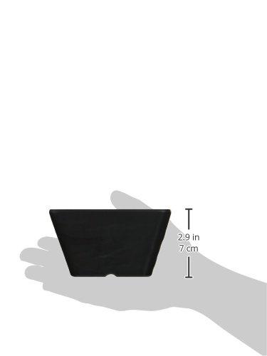 Black Ceramic Square Serving Bowl, 5 Inch