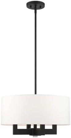 Livex Lighting Cresthaven 4 - Light Chandelier in  Black