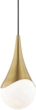 Mitzi H375701s Ariana 8" Wide Mini Pendant - Brass