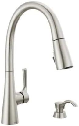 Auburn Stainless Steel Pull-Down Kitchen Faucet with Soap Dispenser