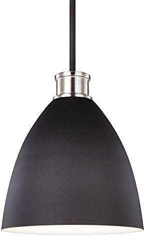 Varus Brushed Nickel 10.5" Steel Indoor/Outdoor Pendant Light